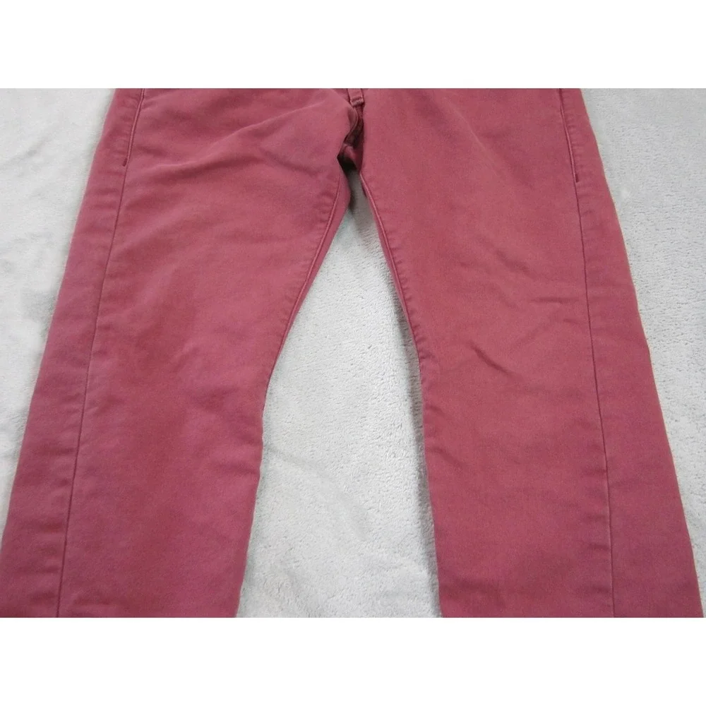 True Religion Pants Mens 34x32 Red Runner Relaxed Twill Joggers Rib Cuff Casual